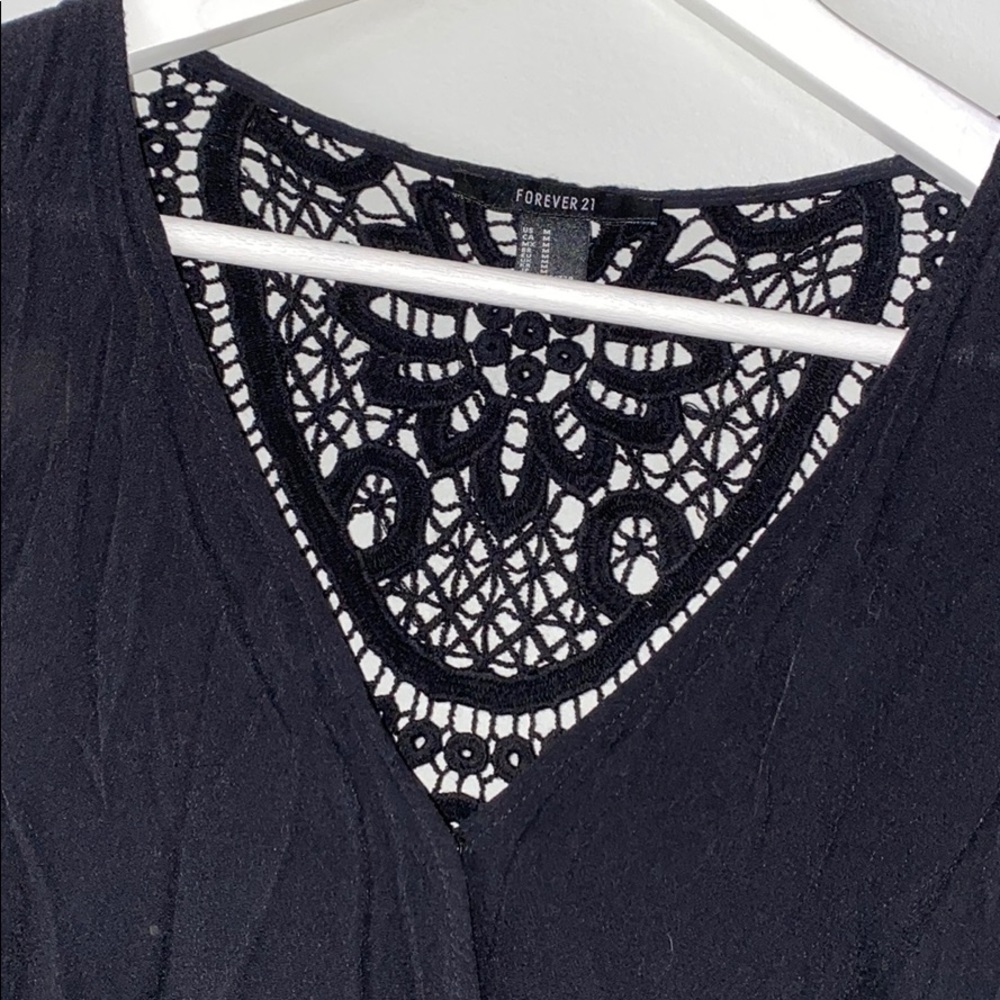 BLACK LACE ROMPER - Picture 6 of 7